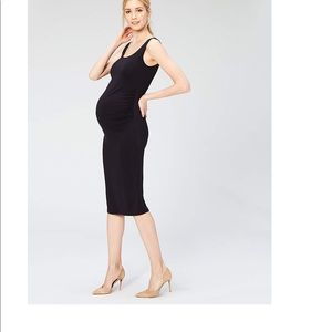Daily Ritual Black Maternity Shelf Bra Dress
